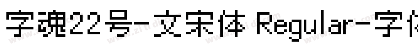 字魂22号-文宋体 Regular字体转换